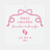 Ornement En Métal Nouveau Faire-part bébé Noël (Recto)