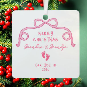 Ornement En Métal Nouveau Faire-part bébé Noël