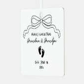 Ornement En Métal Nouveau Faire-part bébé Noël (Avant gauche)