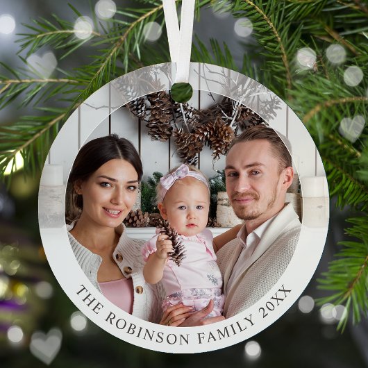 Ornement En Métal Nouveau style moderne double face deux photo perso