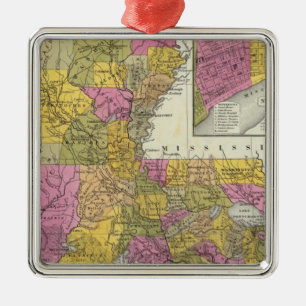 Ornement En Métal Nouvelle Carte De La Louisiane 3