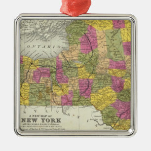 Ornement En Métal Nouvelle carte de New York 2