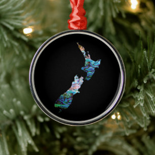 ORNEMENT EN MÉTAL NOUVELLE ZÉLANDE CARTE SIMPLE PAUA