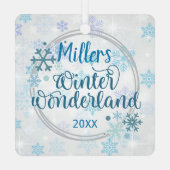 Ornement En Métal Nuit de Noël Neige hiver Père Noël Sleigh Nom Anné (Verso)