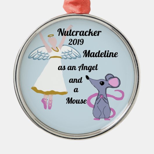 Ornement En Métal Nutcracker Orament - Angel et souris (Devant)
