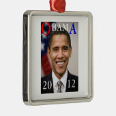 ORNEMENT EN MÉTAL OBAMA 2012 (Droite)