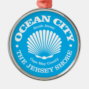 Ornement En Métal Ocean City NJ (coquillage)