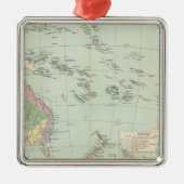 Ornement En Métal Oceanien - carte d'atlas d'Océanie (Devant)