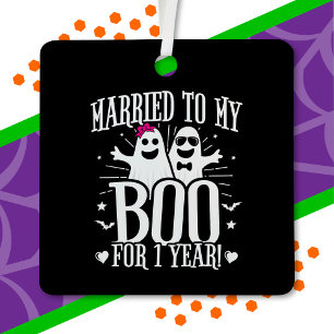 Ornement En Métal Octobre Mariage Anniversaire Funny 1er Anniversair