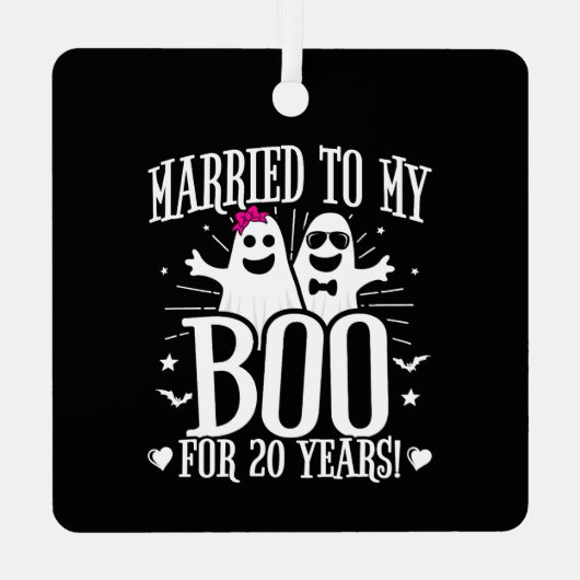 Ornement En Métal Octobre Mariage Anniversaire Funny 20e Anniversair (Verso)