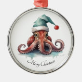 Ornement En Métal Octopus Christmas Joy, coutume (Devant)
