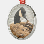 Ornement En Métal Oie du Canada sur le lac (Gauche)