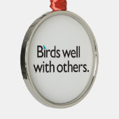 Ornement En Métal Oiseaux bien avec d'autres (Droite)