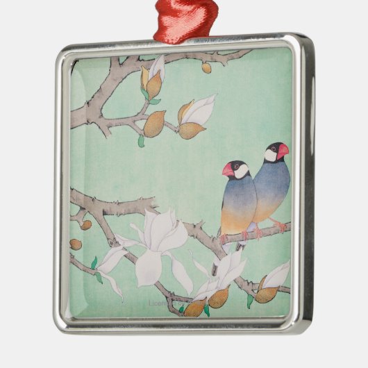 Ornement En Métal Oiseaux jumeaux dans les branches (Gauche)