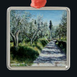 ORNEMENT EN MÉTAL OLIVIERS EN RIMAGGIO<br><div class="desc">Vieille campagne dans le sud de Florence : RIMAGGIO / BAGNO A RIPOLI - Italie, collection privée Peinture à l'huile sur toile 1976</div>