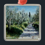 ORNEMENT EN MÉTAL OLIVIERS EN RIMAGGIO<br><div class="desc">Vieille campagne dans le sud de Florence : RIMAGGIO / BAGNO A RIPOLI - Italie,  collection privée Peinture à l'huile sur toile 1976</div>