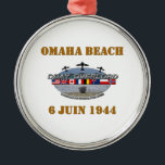 Ornement En Métal Omaha Beach 1944<br><div class="desc">Omaha Beach : débarquement de Normandie,  6 juin 1944</div>