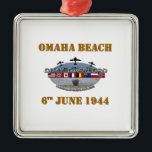 Ornement En Métal Omaha Beach 6 juin 1944<br><div class="desc">Omaha Beach 6 juin 1944,  débarquement en Normandie</div>