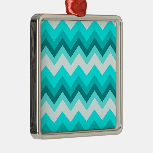 Ornement En Métal Ombre Girly Motif Turquoise Turquoise Chevron (Droite)