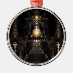 Ornement En Métal Orb De L'Ornement Fractal Art Premium Acrellis