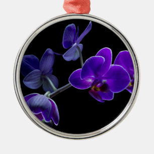 Ornement En Métal Orchidée bleue
