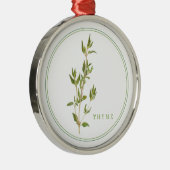 Ornement En Métal ORDINATEUR Rond Premium THYME FRAIS (Droite)