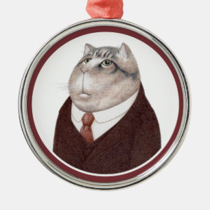 Ornement En Métal ORDINATEUR Ronde Premium CAT VALET