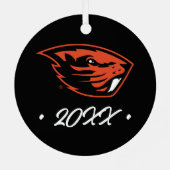 Ornement En Métal Oregon State Beavers | Tête de castor (Verso)