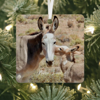 Ornement En Métal Ornament Burro Love