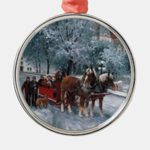 Ornement En Métal Ornament de Noël - Amoureux du cheval