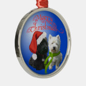 Ornement En Métal Ornament Scottie & Westie (Droite)