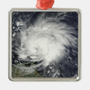 Ornement En Métal Ouragan Tomas au-dessus des Antilles