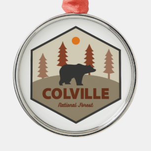 Ornement En Métal Ours de la forêt nationale de Colville