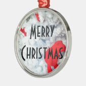 Ornement En Métal Ours en peluche rouge dans l'arbre de Noël (Gauche)