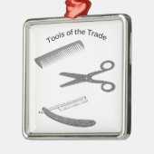 Ornement En Métal Outils de coiffeur du commerce (Gauche)