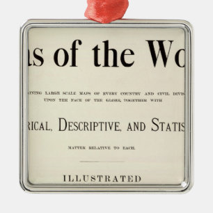 Ornement En Métal Page de titre de l'Atlas indexé
