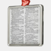 Ornement En Métal Page d'un dictionnaire (Gauche)