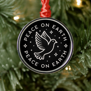 Ornement En Métal Paix paix paix paix paix voeux Noël