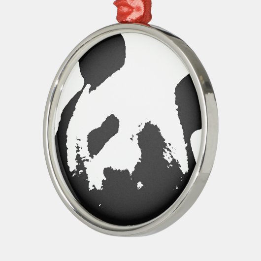 Ornement En Métal Panda d'art noir blanc (Gauche)