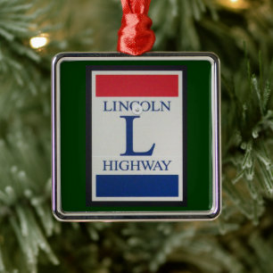 Ornement En Métal Panneau de signalisation routière de Lincoln Highw