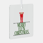 Ornement En Métal Panneau de voeux de Noël Elf Shenanigans (Avant droite)