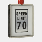 Ornement En Métal Panneau Limite de vitesse 70 (Droite)