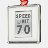 Ornement En Métal Panneau Limite de vitesse 70 (Gauche)