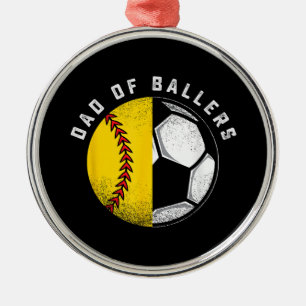 Ornement En Métal Papa de Ballers Père Fils Softball Joueur de footb