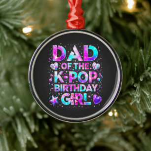 Ornement En Métal Papa de l'anniversaire de la K-Pop musique coréenn