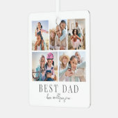 Ornement En Métal Papa Photo Collage Noël (Avant gauche)