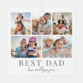 Ornement En Métal Papa Photo Collage Noël (Recto)