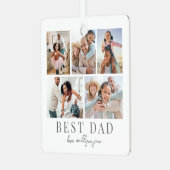 Ornement En Métal Papa Photo Collage Noël (Avant gauche)