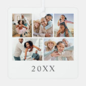 Ornement En Métal Papa Photo Collage Noël (Verso)