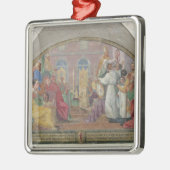 Ornement En Métal Pape Eugene IV consacrant le couvent de San mars (Gauche)